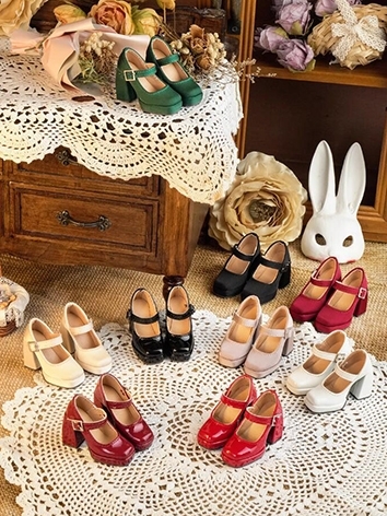 BJD Shoes Mary Jane High-heel Shoes for MSD Size Ball-jointed Doll