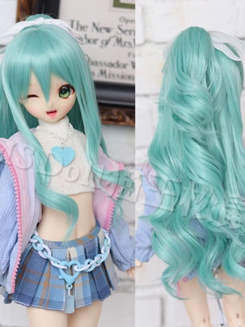 BJD Doll Wig Ponytail Curly...