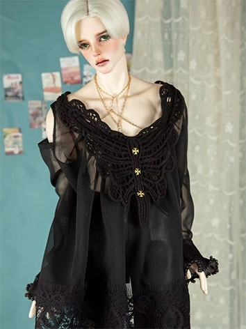 BJD Clothes Black Lace Shir...