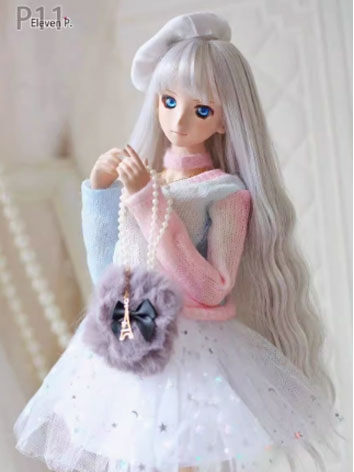 BJD Doll Clothes Sweet Sweater Skirt Suit Fit for SD DD Size Ball-jointed Doll