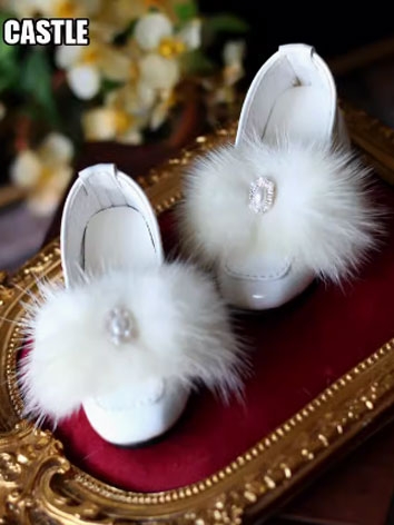 BJD Shoes Fur Kitten Heels ...