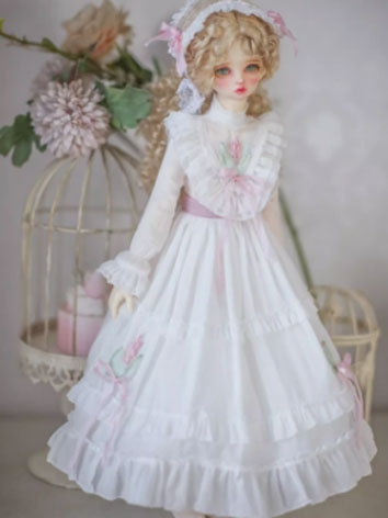 BJD Clothes White Dress Sui...