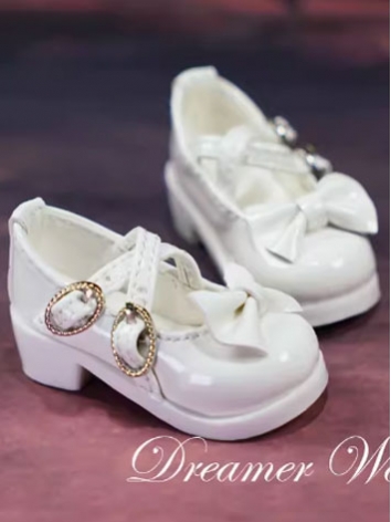 BJD Shoes Bowknot Pupil Lea...