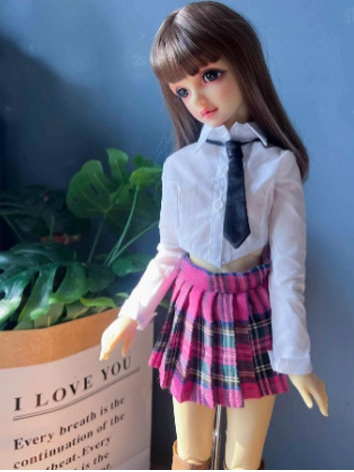 BJD Clothes Cute Plaid Skir...