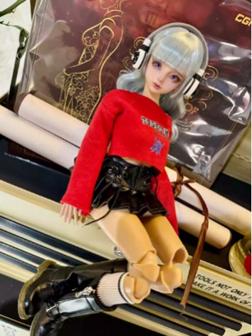 BJD Clothes Casual Butterfly Top Skirt for SD MSD Size Ball-jointed Doll