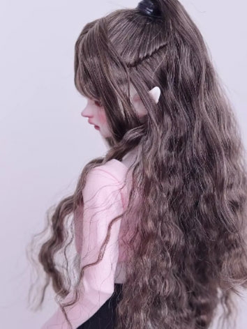 BJD Wig Soft Long High Pony...