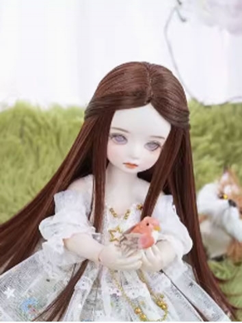 BJD Wig Long Straight High Temperature Soft Hair for SD MSD Size Ball-jointed Doll