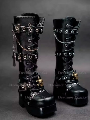 BJD Shoes Metal Punk Black ...