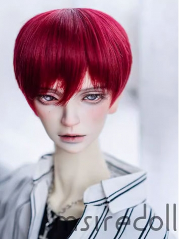 BJD Wig Wine Short Hair for...