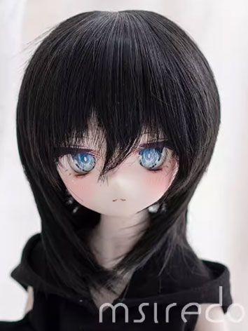 BJD Wig Black Wolf Tail  Wi...