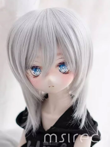 BJD Wig Silver Wolf Tail  W...