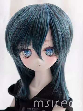 BJD Wig Peacock Green Wolf ...