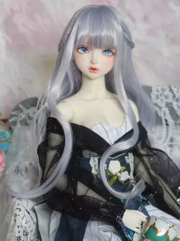 BJD Wig Female Haze Blue Br...