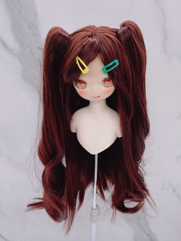 BJD Wig Female Chestnut Col...