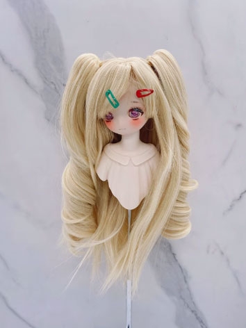 BJD Wig Female Light Gold C...