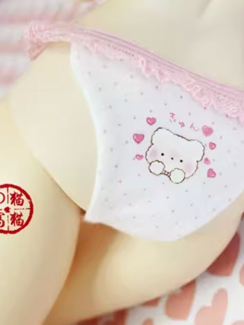BJD Clothes Girl Pink Dot Bear Underpants for MSD/SD Ball-jointed Doll