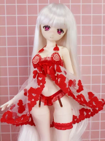 BJD Clothes Girl Red Lace P...