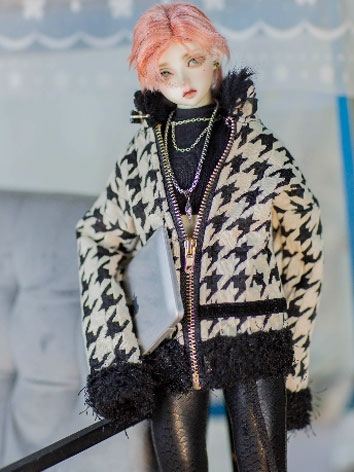 BJD Clothes Black and White Coat Top for MSD SD Ball-jointed Doll