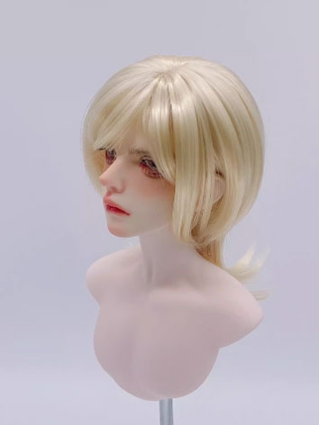 BJD Wig Male Milk Gold Soft Wolf Tail Wig for SD MSD YOSD Size Ball-jointed Doll