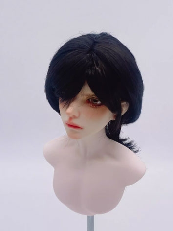 BJD Wig Male Black Soft Wol...