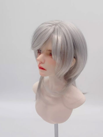 BJD Wig Male Silver Gray So...