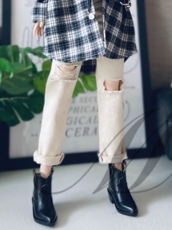 BJD Shoes Female Point Toe Ankle Boots for SD 1/3 Size Ball-jointed Doll