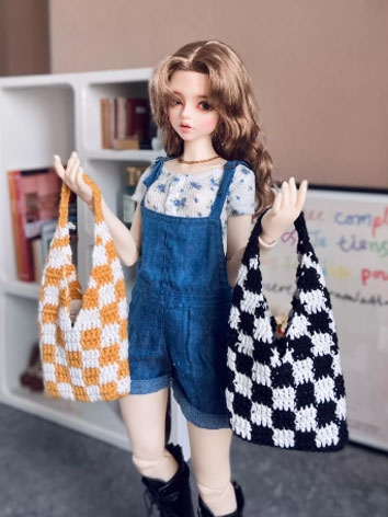BJD Bag Checkerboard Pleated Plaid Bag for SD Size Ball-jointed Doll