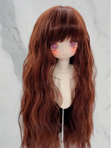 BJD Wig Female Soft Dark Br...