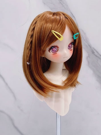 BJD Wig Female Soft Honey Color Medium Style Wig for SD MSD YOSD Size Ball-jointed Doll