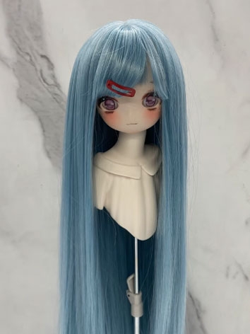 BJD Wig Female Gray Blue So...