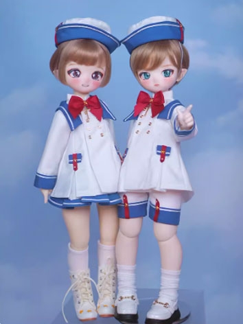 BJD Clothes JK Uniform Dress Suit for MSD Size Ball Jointed Doll