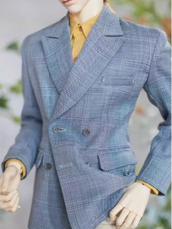 BJD Clothes Blue Plaid Suit...