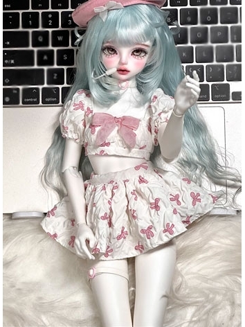 BJD Clothes White Top Skirt...