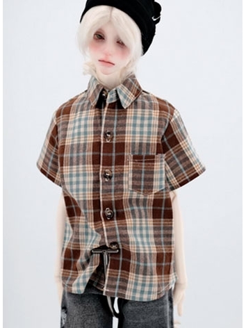 BJD Clothes Retro Plaid T-S...