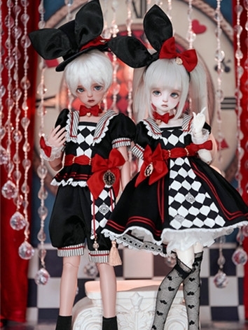 BJD Clothes Blue Black Poke...