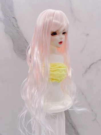 BJD Wig Female Pink and Whi...
