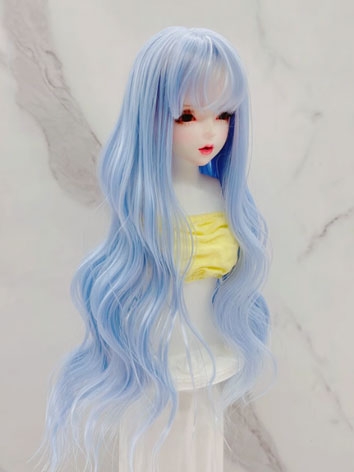 BJD Wig Female Blue Curly W...