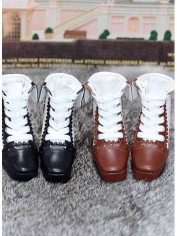 BJD Shoes Female Black Brow...