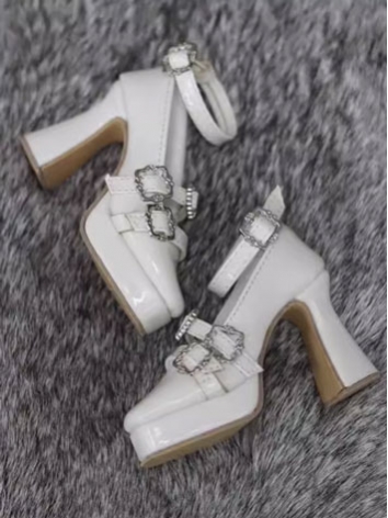 BJD Shoes Female White Squa...