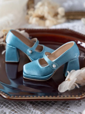BJD Shoes Female Peacock Bl...