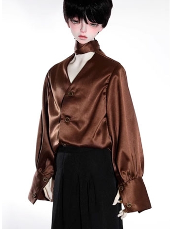 BJD Clothes Coffee V-neck R...