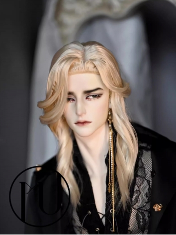 BJD Wig Gold Coffee Soft Hi...