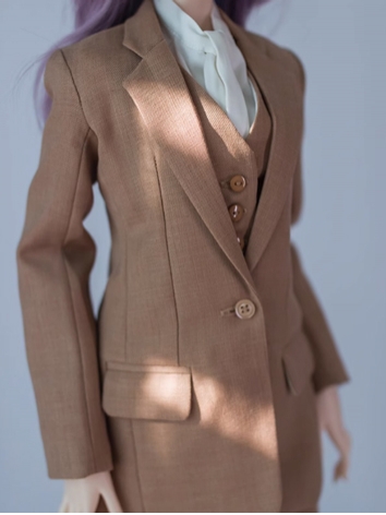 BJD Clothes Female Light Brown Suit Top for SD/70cm Size Ball-jointed Doll