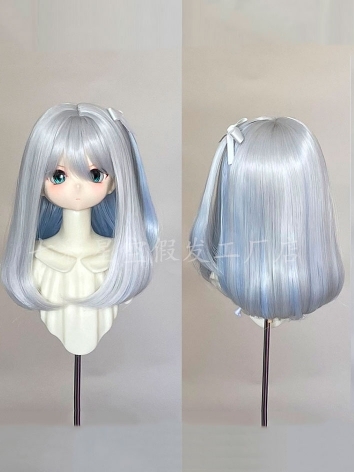 BJD Wig Gray Blue High Temp...