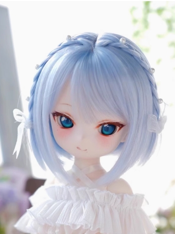 BJD Wig Girl Light Blue Hig...
