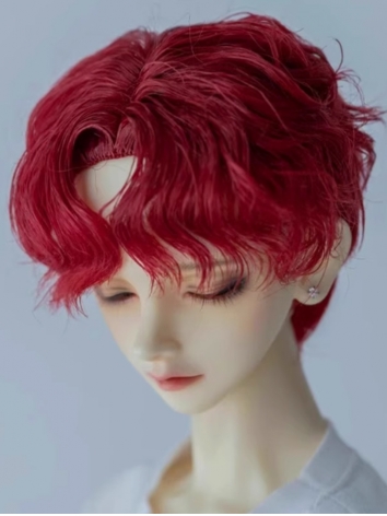 BJD Wig Boy Red Short Style...