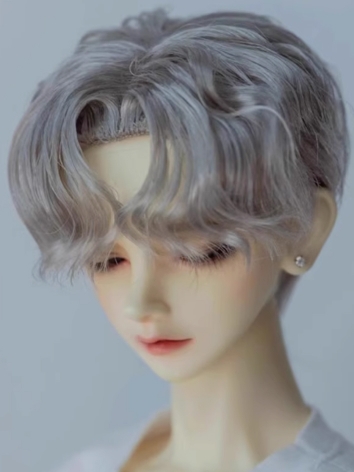 BJD Wig Boy Gray Short Styl...