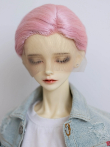 BJD Wig Boy Pink Short Moha...