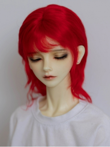 BJD Wig Boy Red Wolf Tail S...
