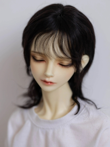 BJD Wig Boy Black Wolf Tail...